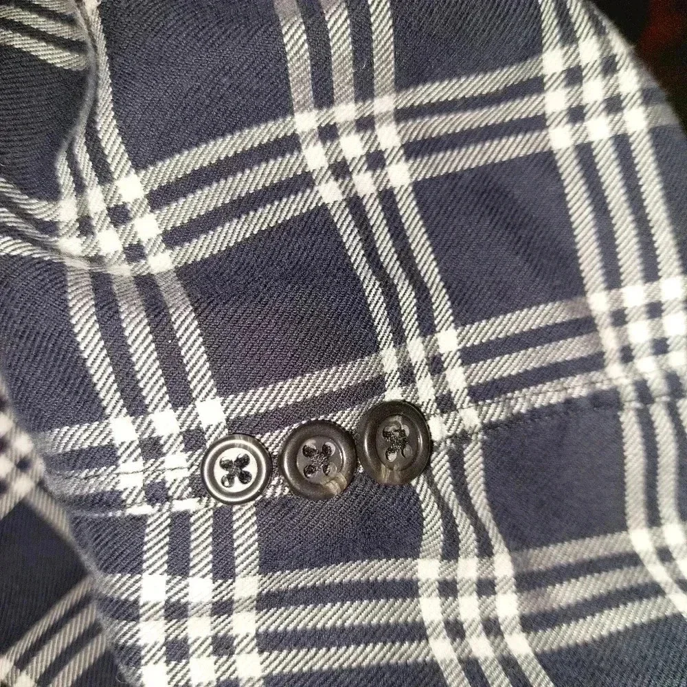 Ralph Lauren Classic Fit Shirt Mens Medium Blue Plaid Flannel Button Down - Picture 6 of 6